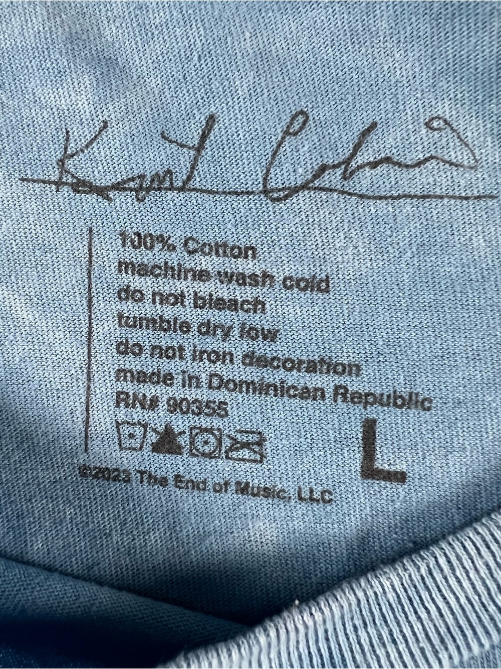 H&M Kurt Cobain Nirvana Blue Mineral Wash Graphic Tee - Picture 3 of 6